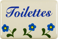 Emailschild Toilettes