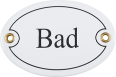 Emailschild Bad, oval