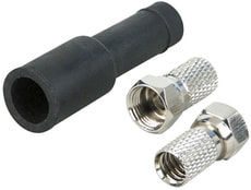 F-Stecker-Set 2 Stück silber