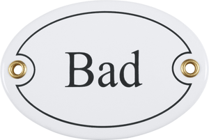 Insegna in email Bad, oval