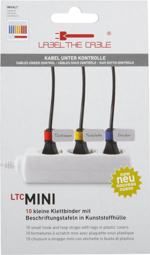 Mini Klettbinder mit Etikette