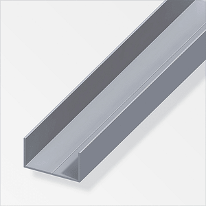 Rechteck-U 19,5 x 35,5 blank 1 m
