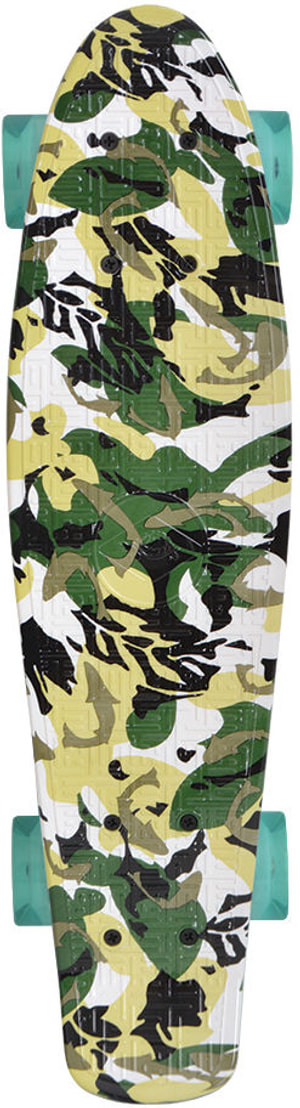 Schildkröt Retro Skateboard Camouflage