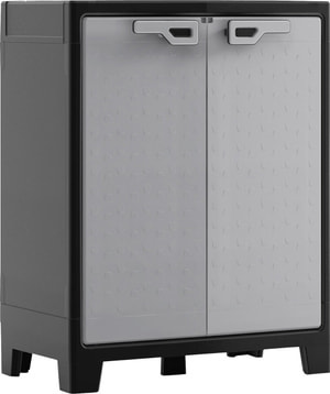 Geräteschrank niedrig Titan