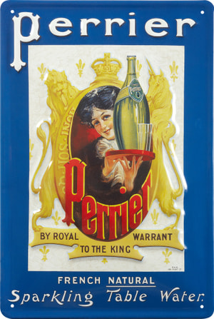 Werbe-Blechschild Perrier