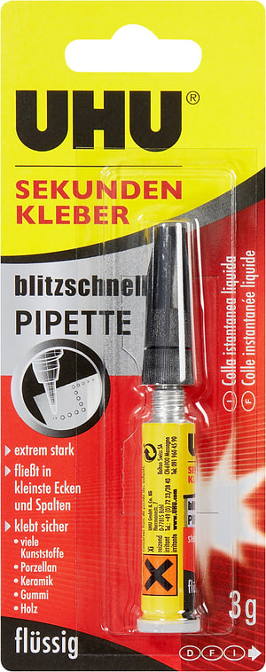 Sekundenkleber blitzschnell Pipette
