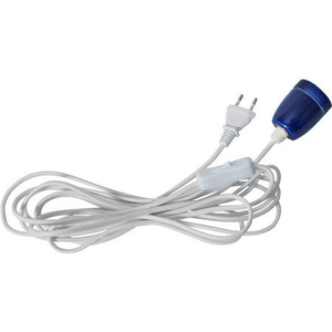 Lampenzuleitung Blau/Weiss