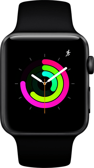 Watch Series 3 GPS 42mm Space Grey Aluminium Case with Black Sport Band