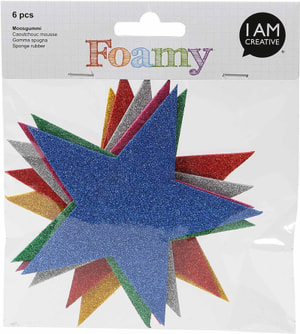 FOAMY, Sterne Glitter, 11X11cm, 60 Stk