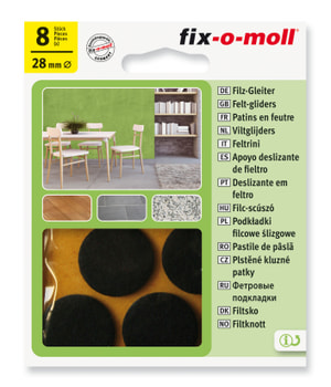 Filzgleiter 3 mm / Ø 28 mm 8 x