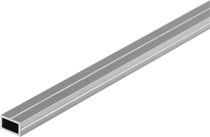 Vierkantrohr 7.5 x 12.5 blank 1m