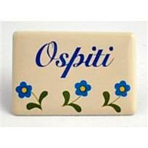 Panneau en émail Ospiti