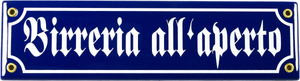 Emailschild Birreria all aperto