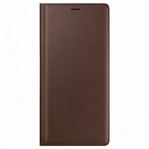 Leather View Cover braun