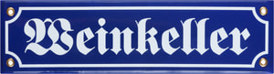 Panneau en émail Weinkeller