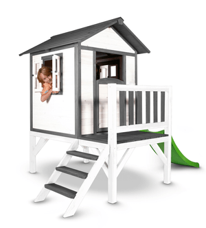 Kinderspielhaus Lodge XL, weiss/grau