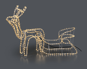 LED Rentier mit Schlitten