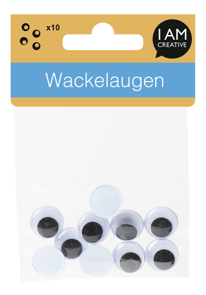Wackelaugen, 15mm, 10 Stk.