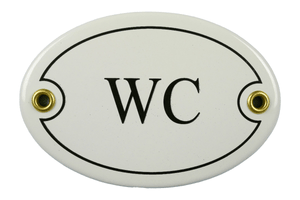 Panneau en émail WC