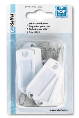 Schlüsseletiketten Weiss