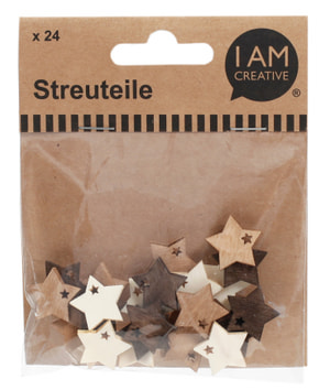 Streuteile Stern Natur 2 cm