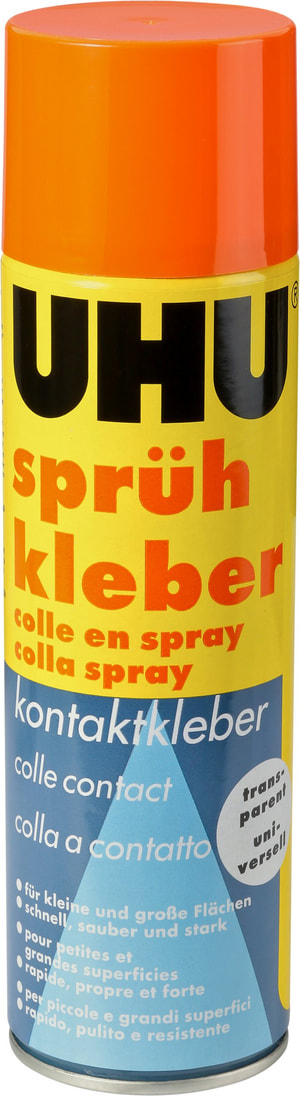 Sprühkleber permanent - transparent