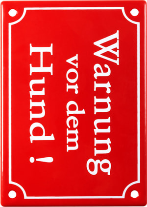 Emailschild Warnung vor dem Hund