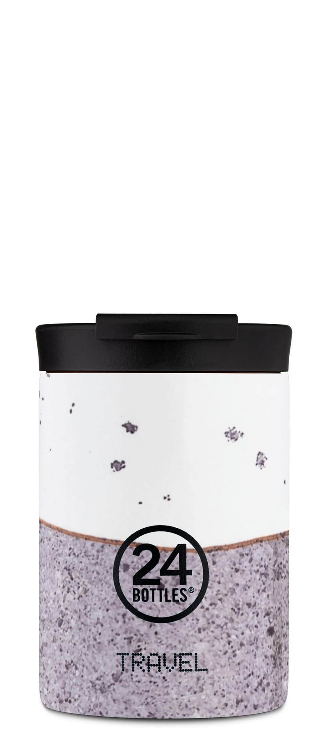 24 Bottles Gobelet isotherme TRAVEL TUMBLER, GrisBlanc, 12.5x8