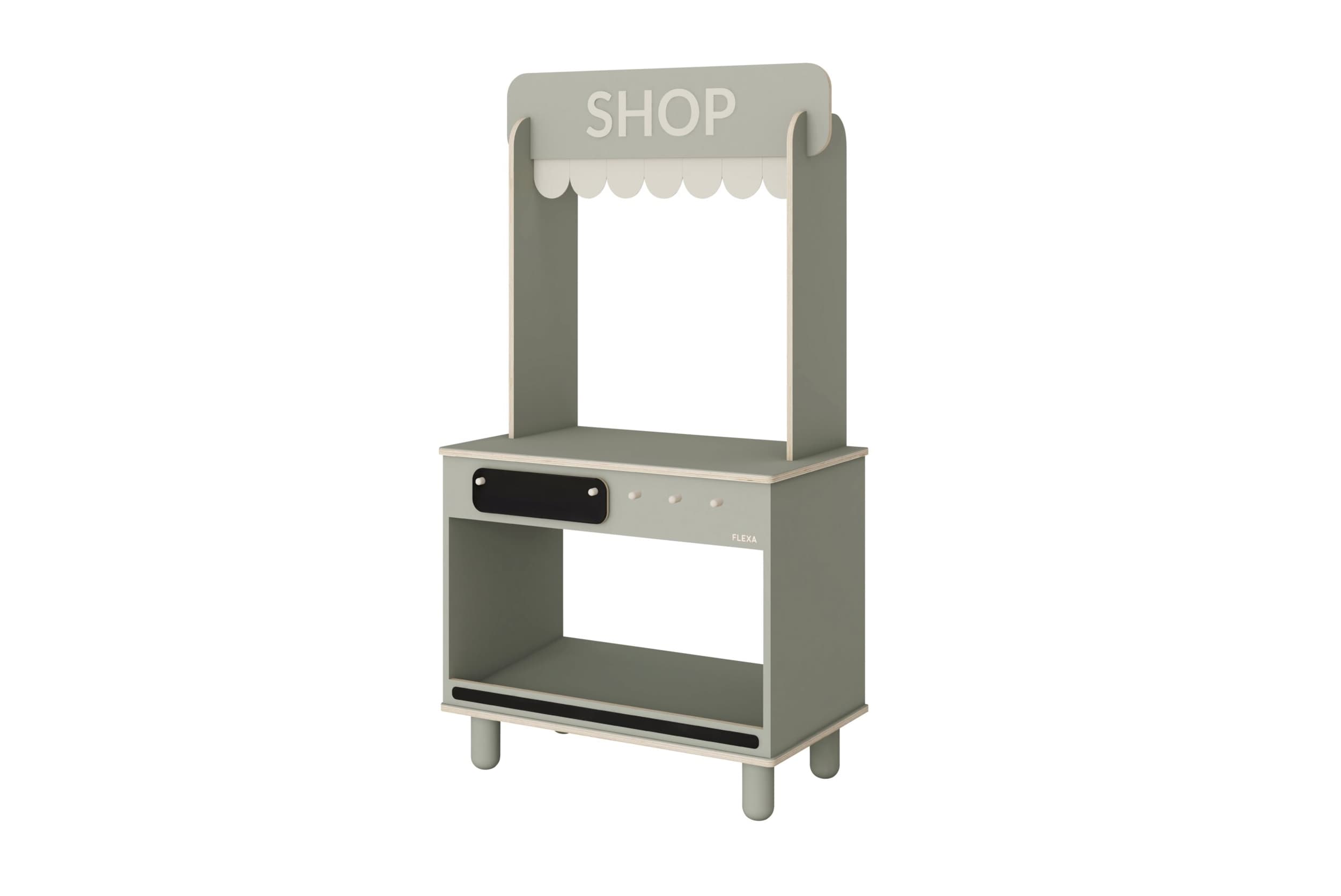 Flexa Jouet PLAY Shop & Café, Vert, Bouleau, 169x46x74