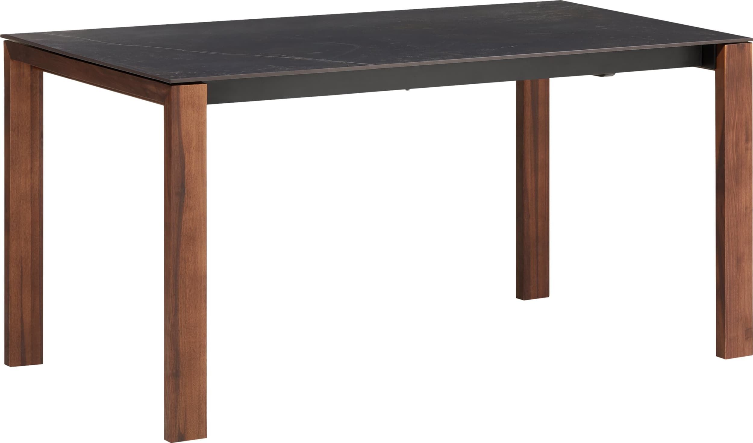 Table à rallonge MEDICI, KELYA, Noyer massif, 150x90x75, Micasa