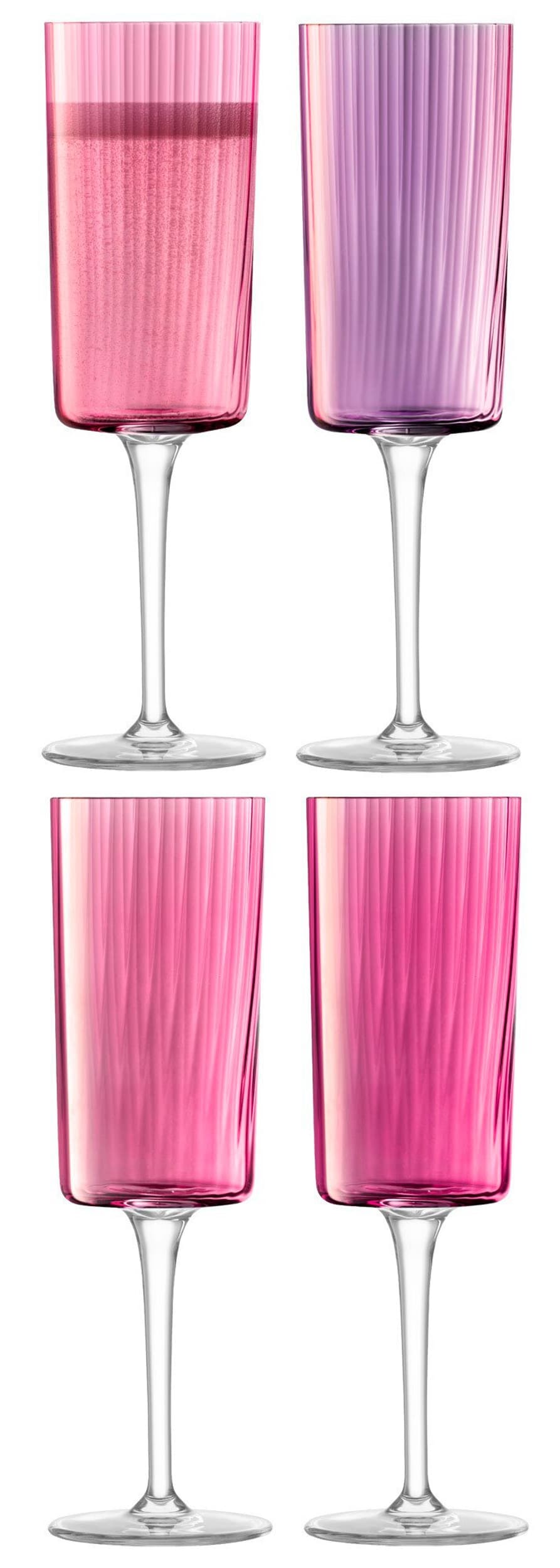 LSA Set de verres à champagne GEMS, Rose, 19.5x6