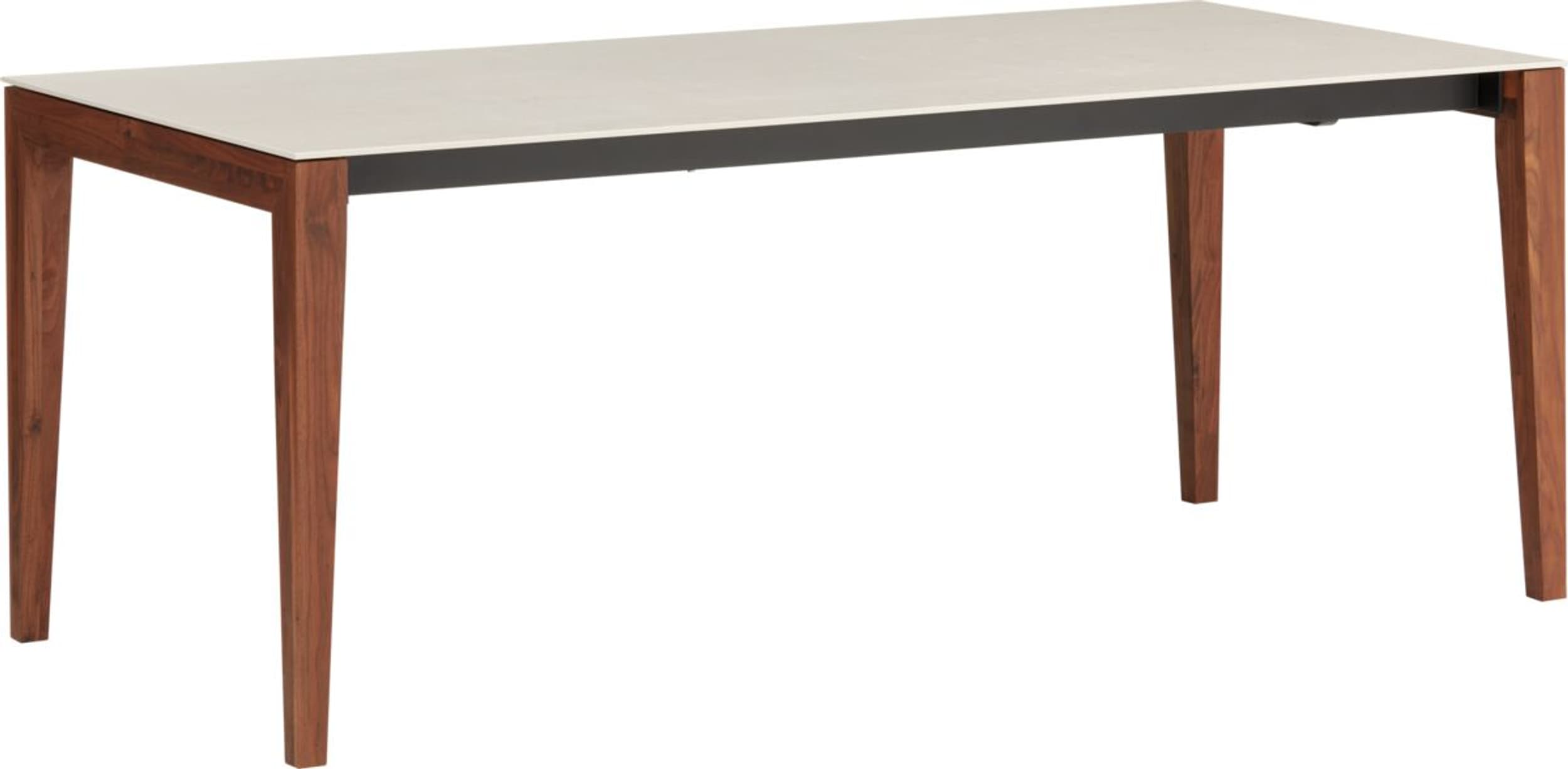 Table à rallonge MEDICI, DANAE, Noyer massif, 190x90x75, Micasa
