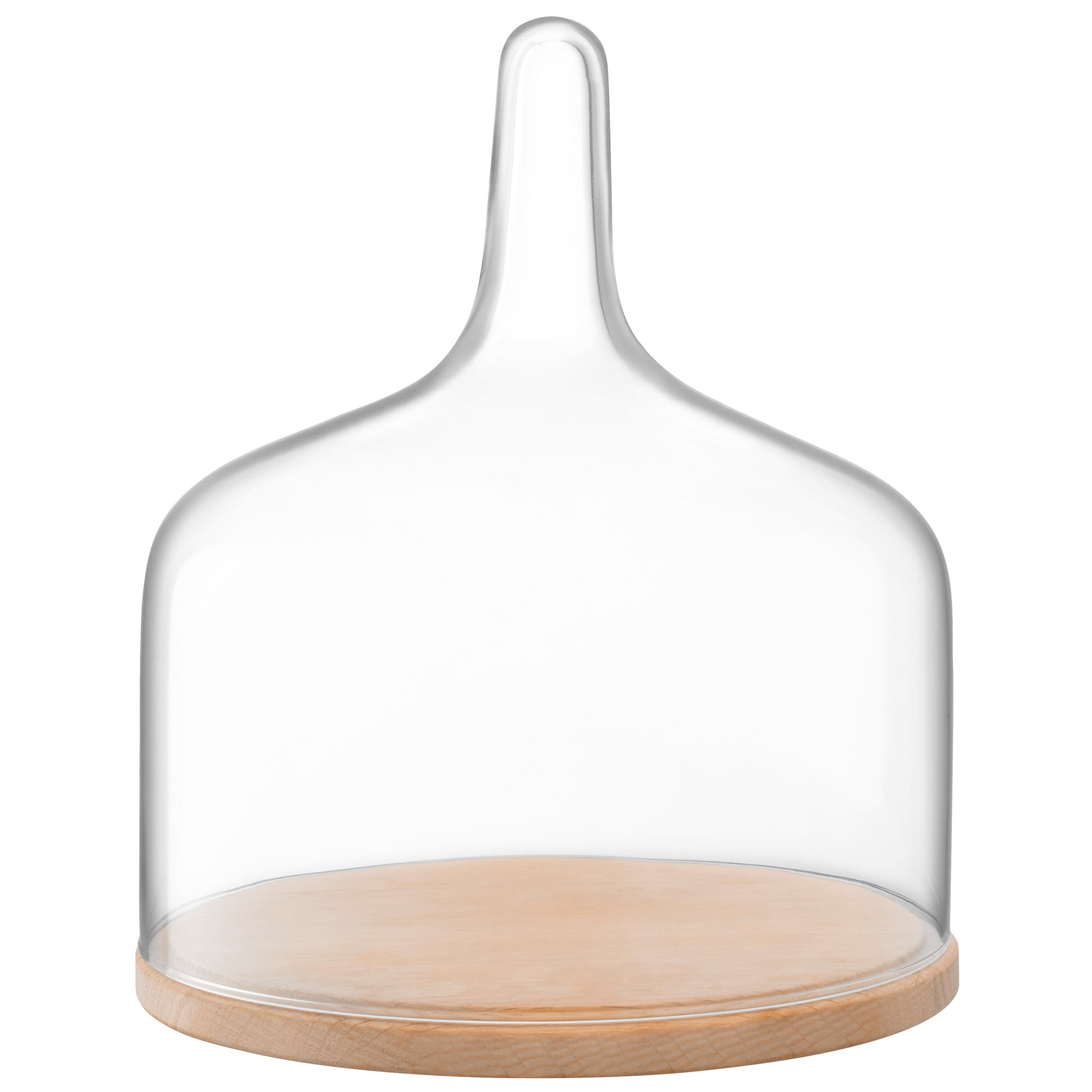 LSA Cloche à fromage CLOCHE, natureTransparent, Chêne, 30.5x26