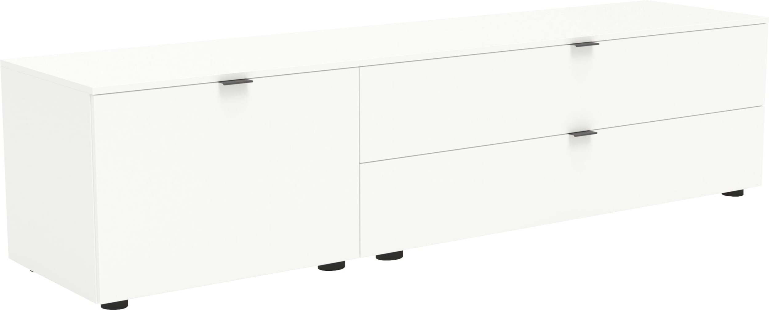 Buffet bas TILL, Blanc, Aggloméré (bois mélangé), 168x41x42, Micasa