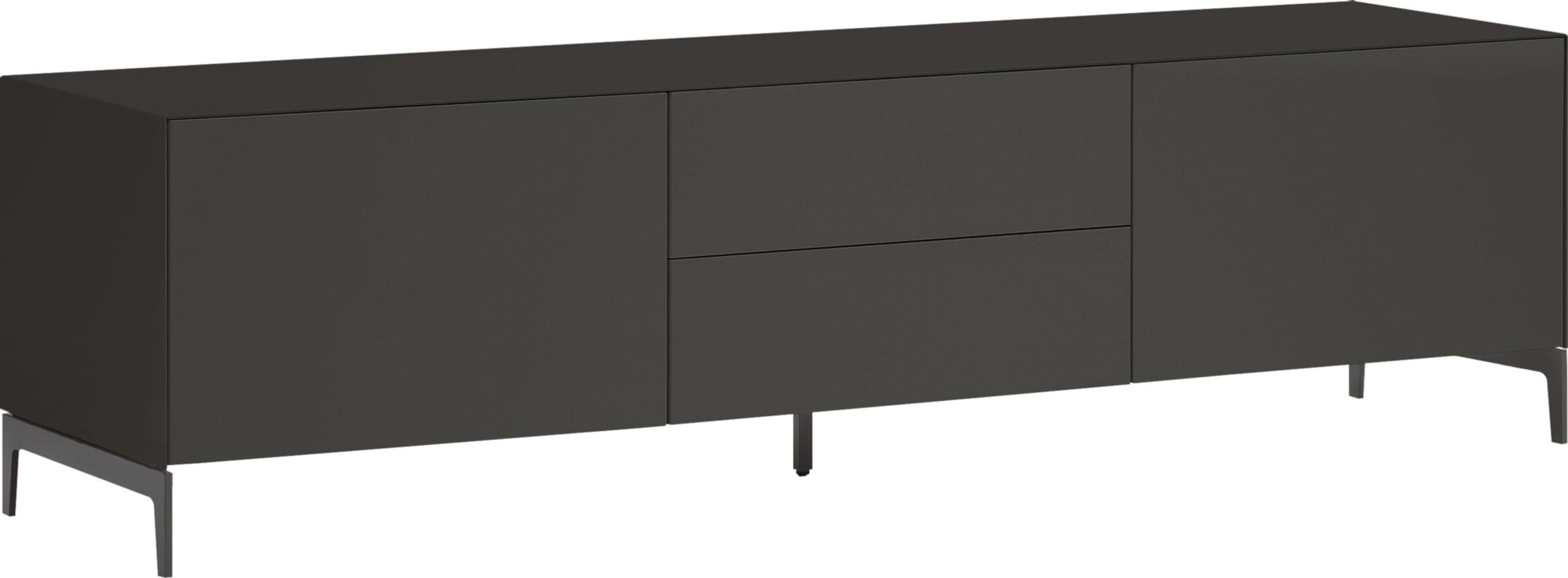 Buffet bas LUX, Anthracite, MDF (bois mélangé), 180x46x49.5, Micasa