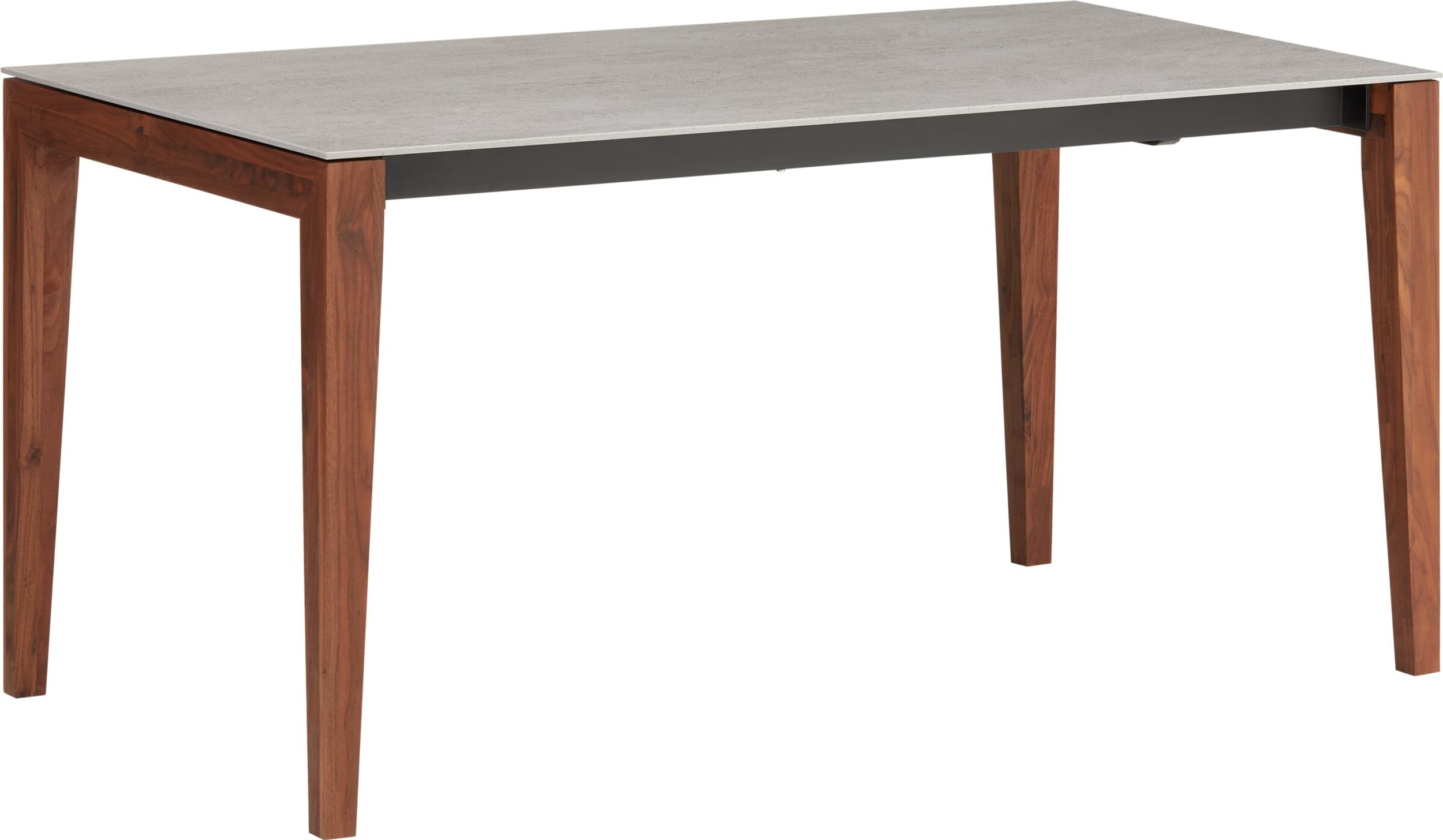 Table à rallonge MEDICI, KEON, Noyer massif, 150x90x75, Micasa