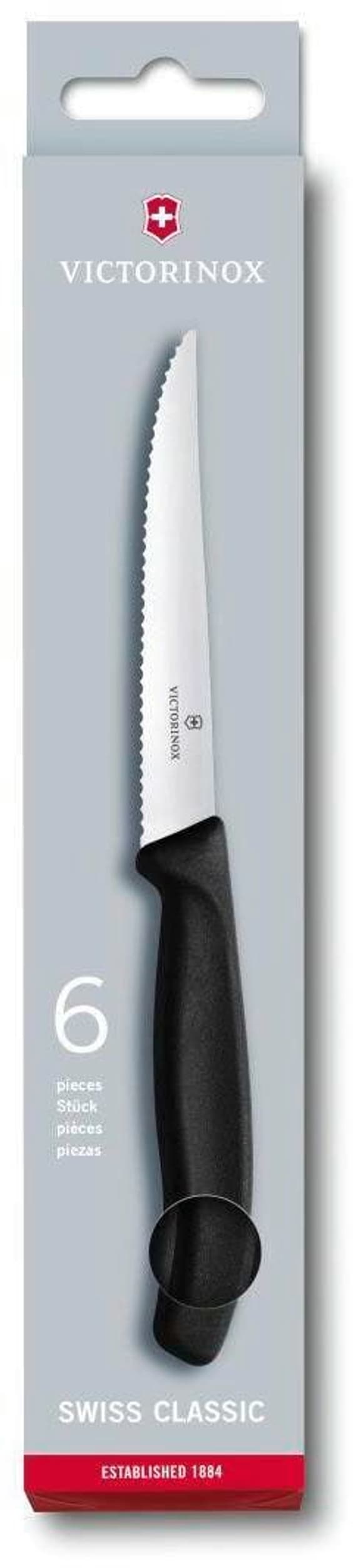 Victorinox Set de couteau à steak SWISS CLASSIC, Noir, 11