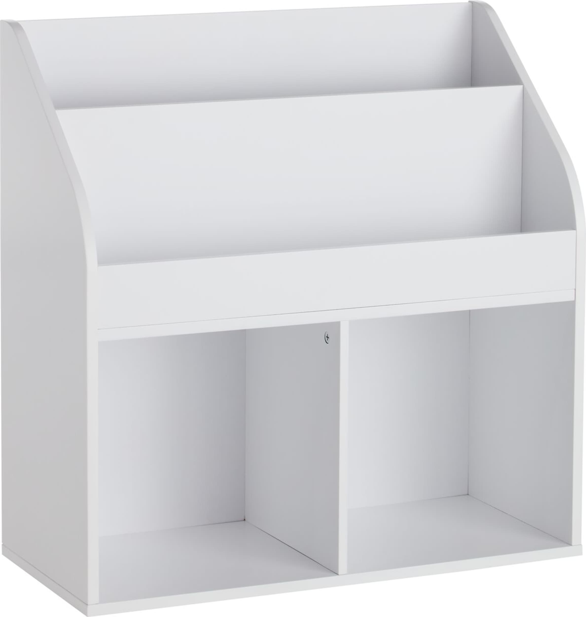 Etagère à livres LEONOR, Blanc, MDF (bois mélangé), 68.3x30x69, Micasa