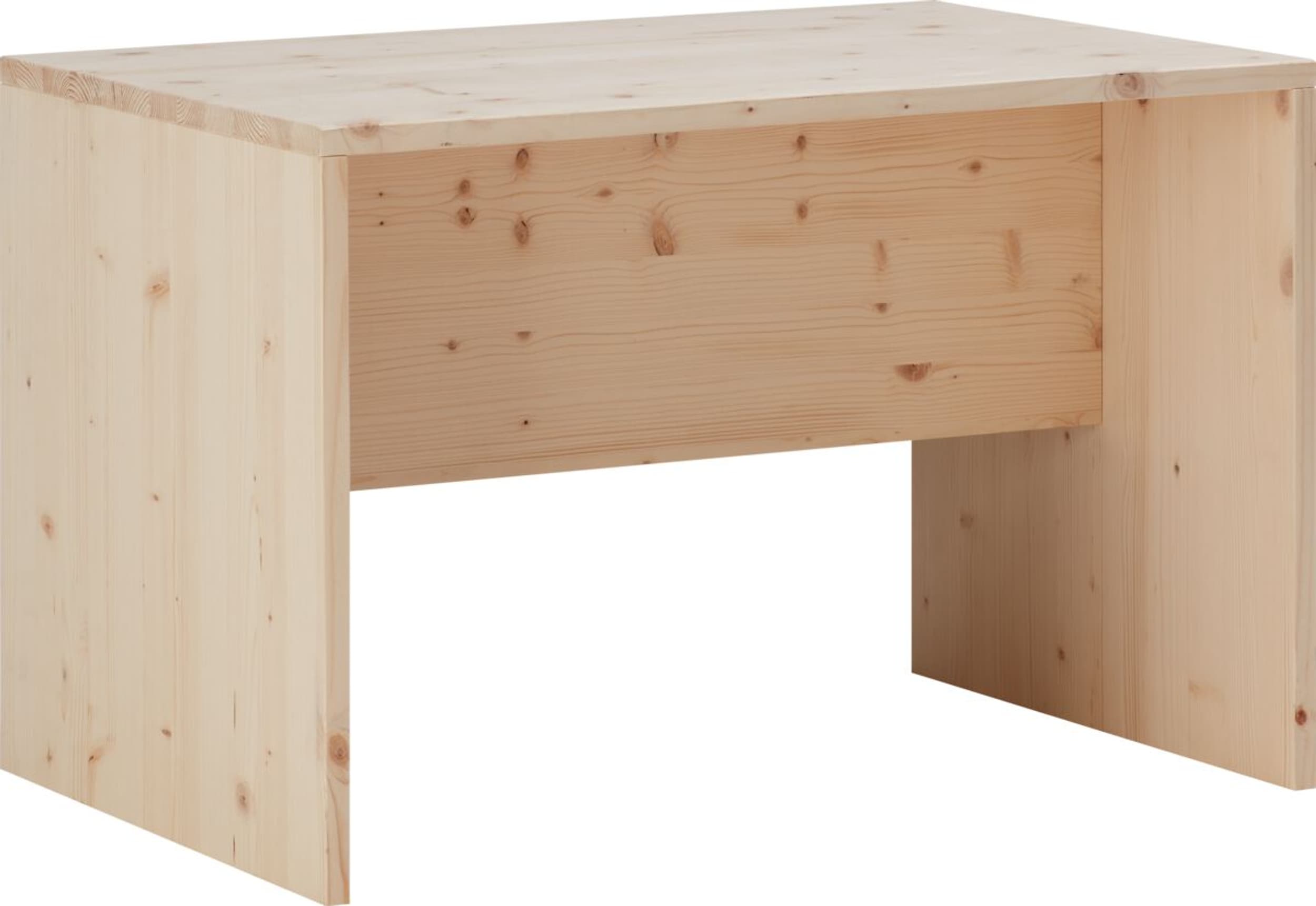 Table enfant JON, Nature brut, Épicéa massif, 68x48x46, Micasa