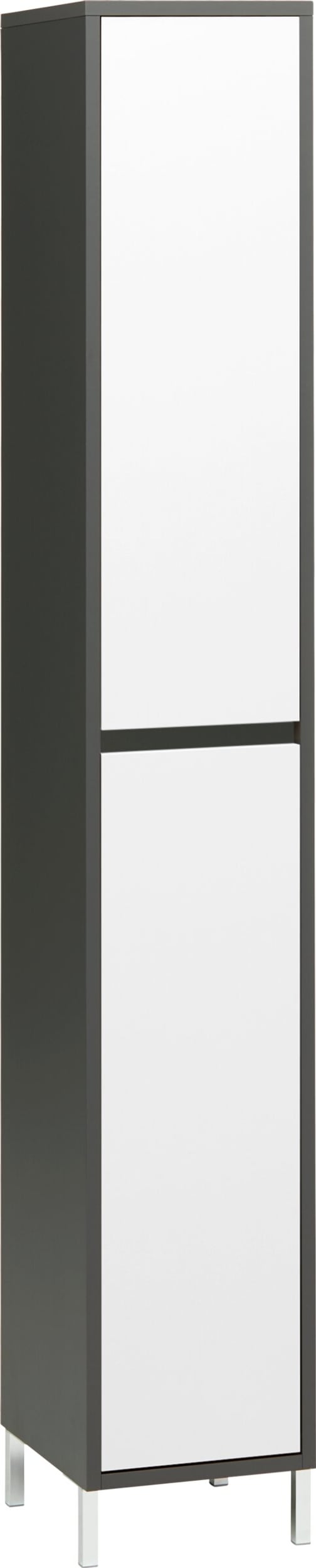 Armoire haute SIERRA, Anthracite / Blanc, Aggloméré (bois mélangé), 30x35x190, Micasa