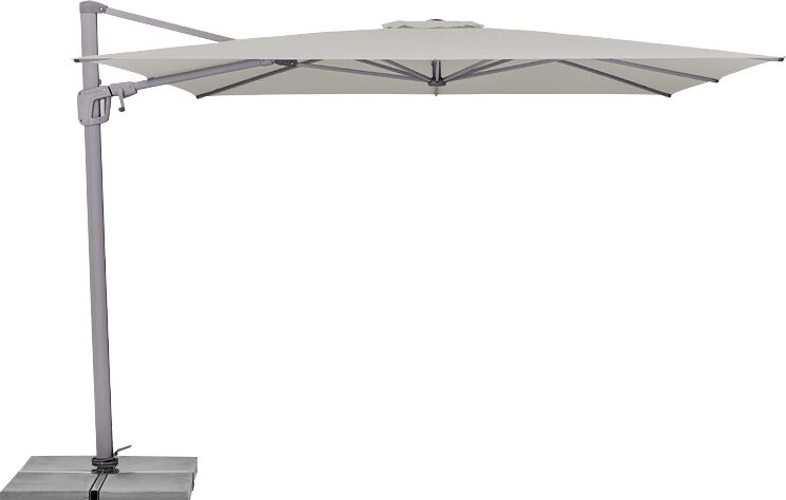 Suncomfort by Glatz Parasol SUNFLEX, Gris clair, 300x300x254