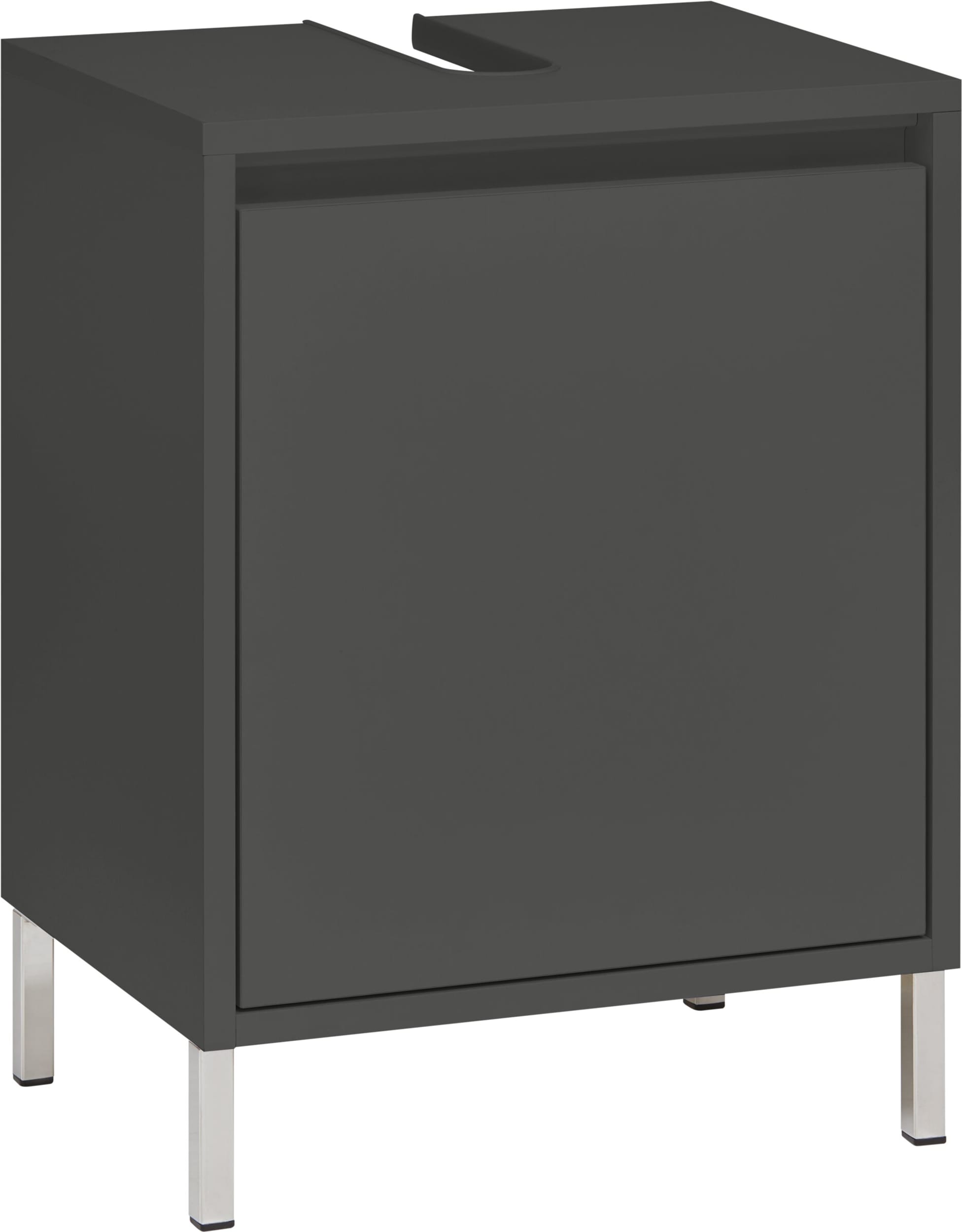 Meuble sous-lavabo SIERRA, Anthracite, Aggloméré (bois mélangé), 45x35x60, Micasa