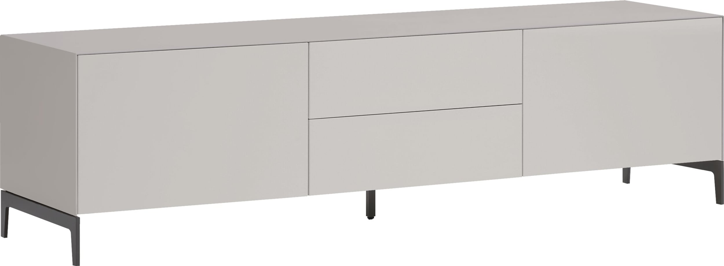 Buffet bas LUX, Gris taupe, MDF (bois mélangé), 180x46x49.5, Micasa