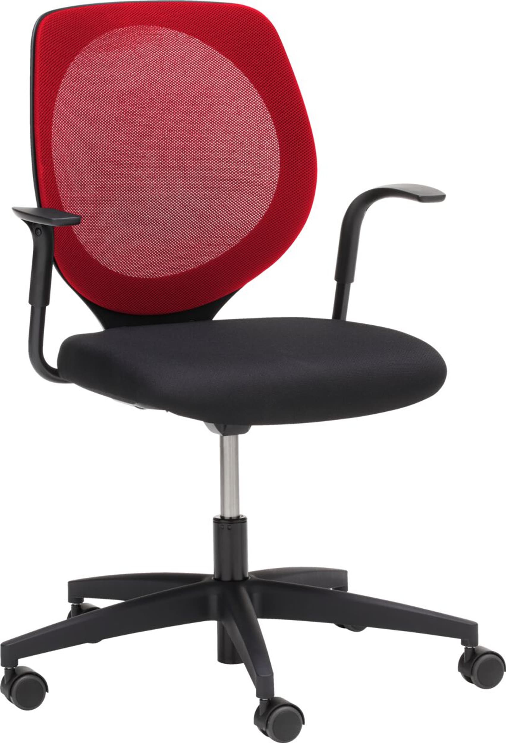 Giroflex Chaise de bureau 353-3018 à dossier résille, Rouge, 69x67x95