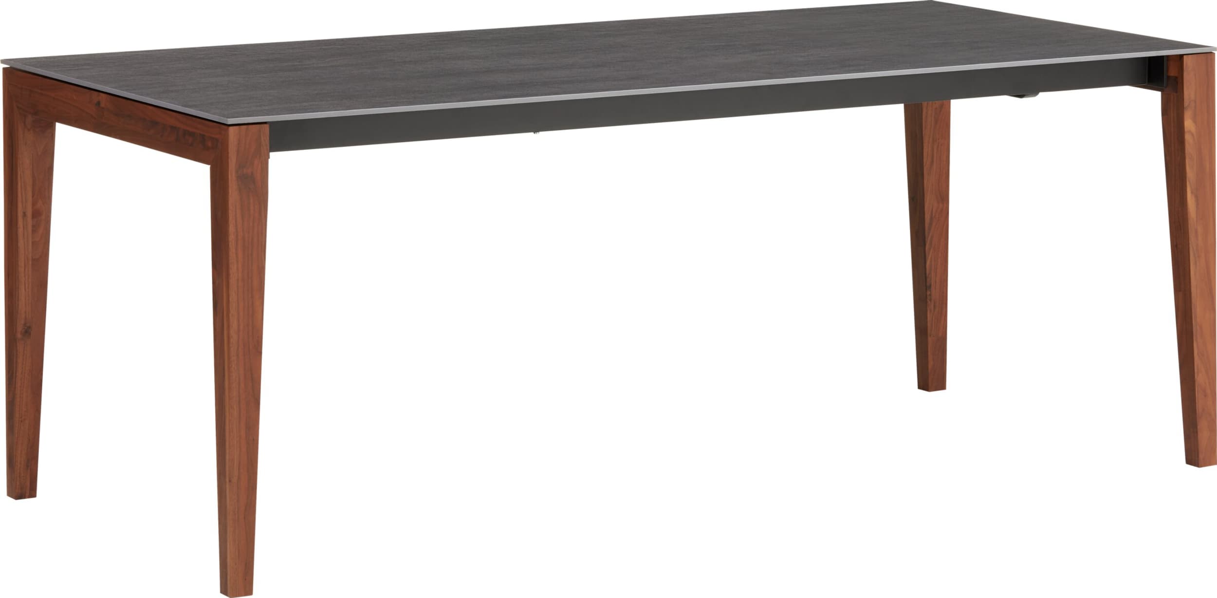 Table à rallonge MEDICI, BROMO, Noyer massif, 190x90x75, Micasa