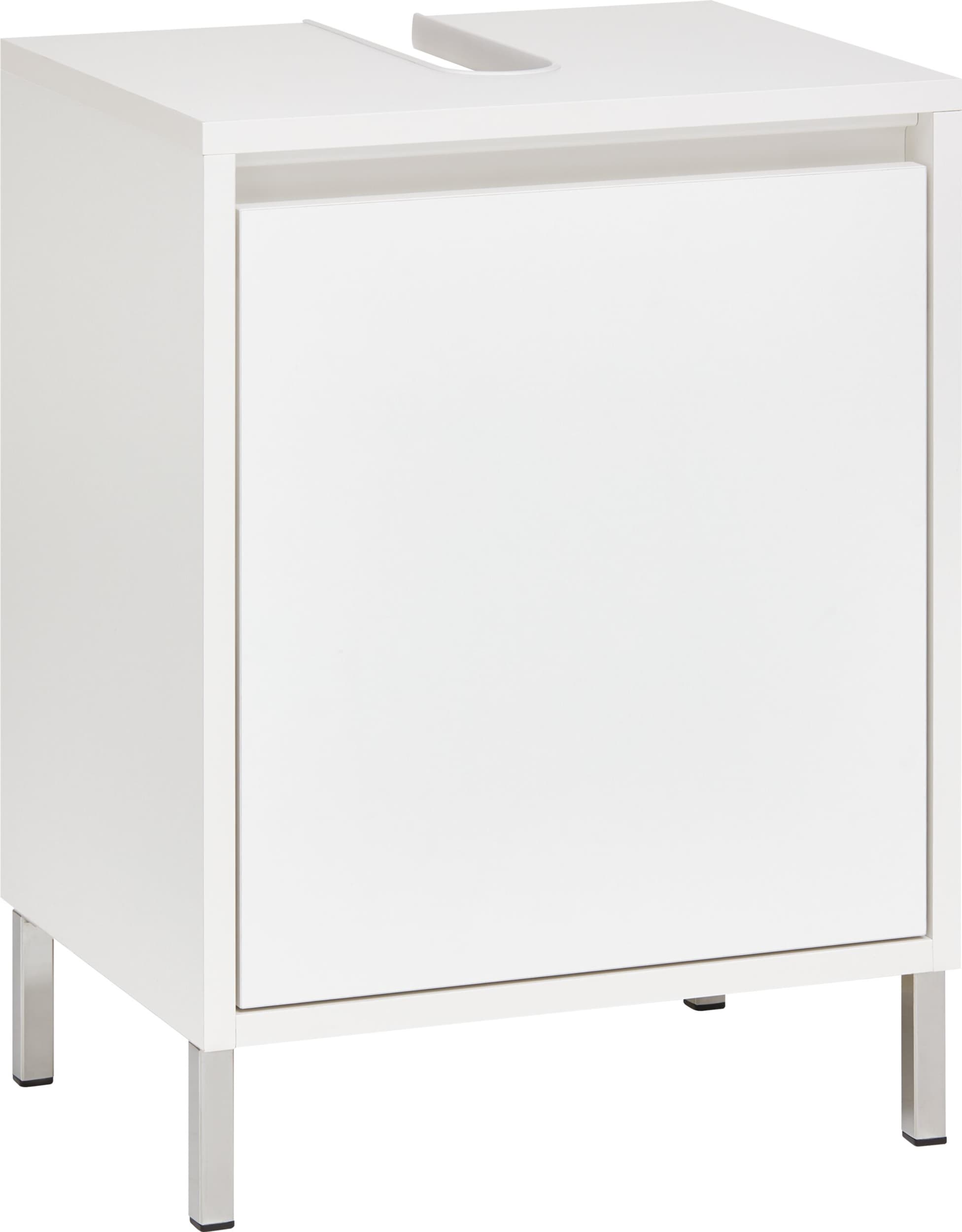 Meuble sous-lavabo SIERRA, Blanc, Aggloméré (bois mélangé), 45x35x60, Micasa