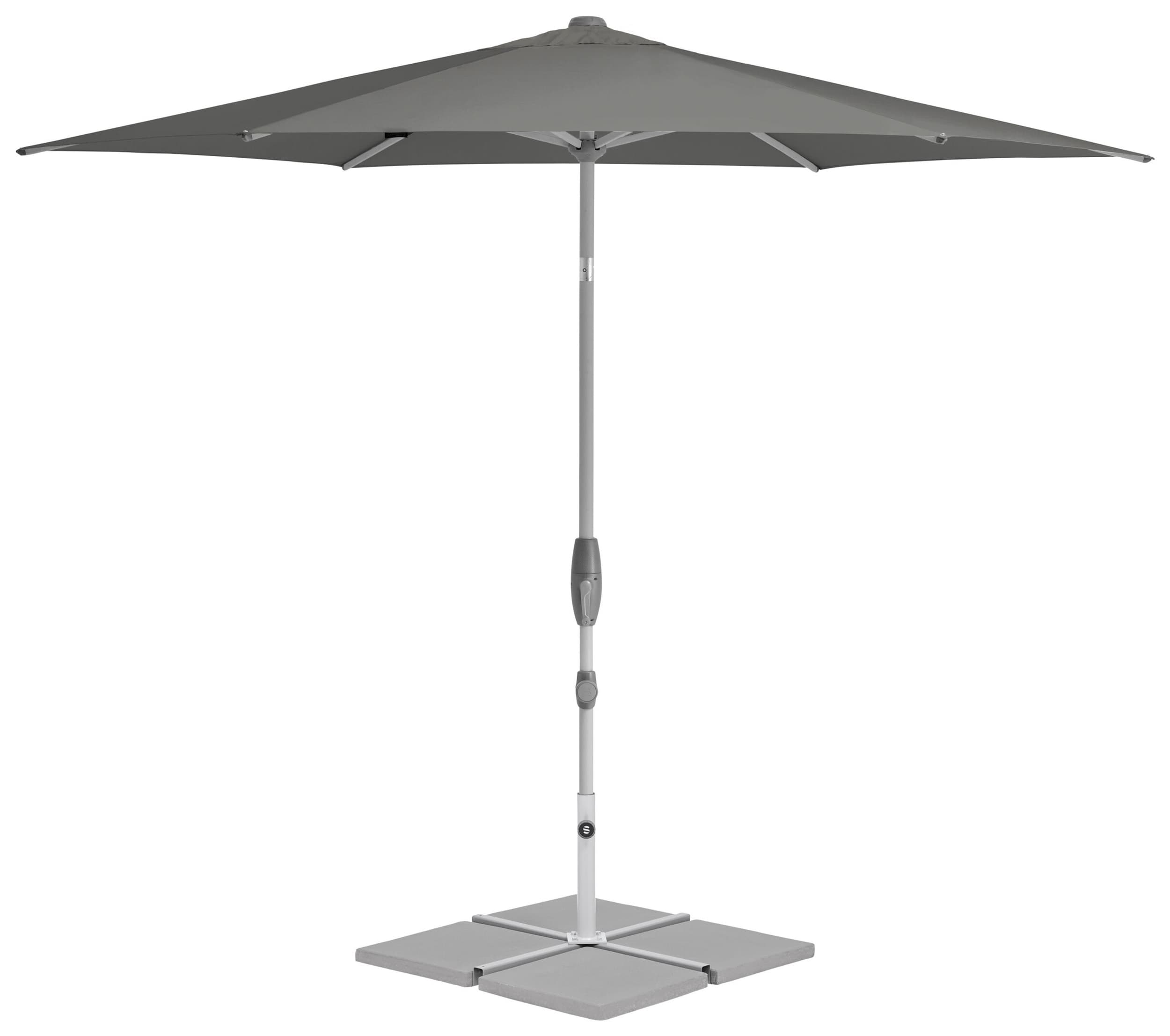 Suncomfort by Glatz Parasol SHELL TURN, Stone grey, 266x330