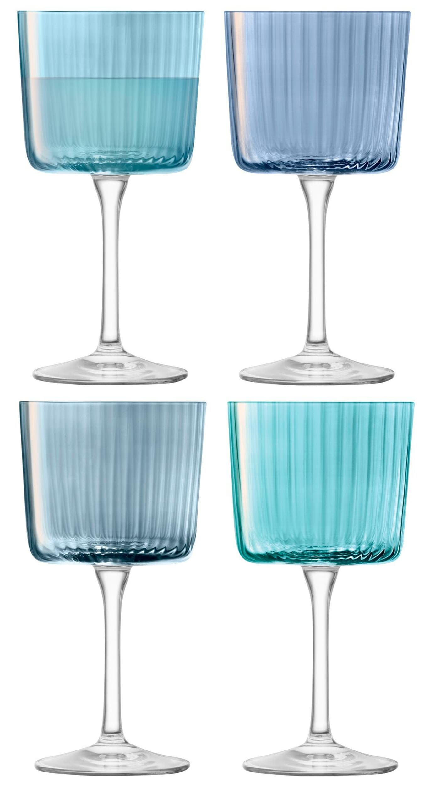 LSA Set de verres a vin GEMS, Bleu, 15.5x8