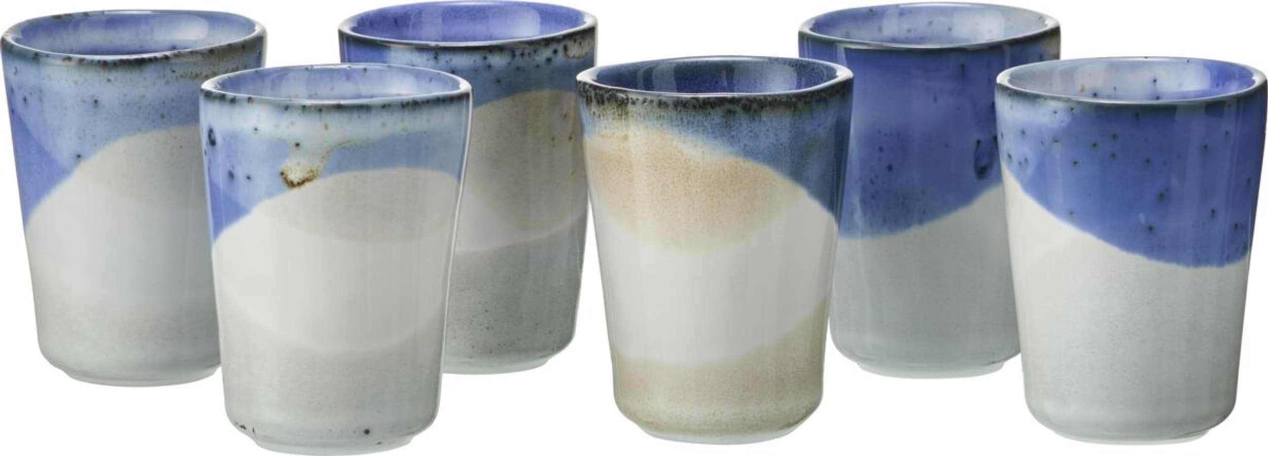 Set de tasses à espresso TERRAFINA, BeigeBleu, 7x5, Micasa