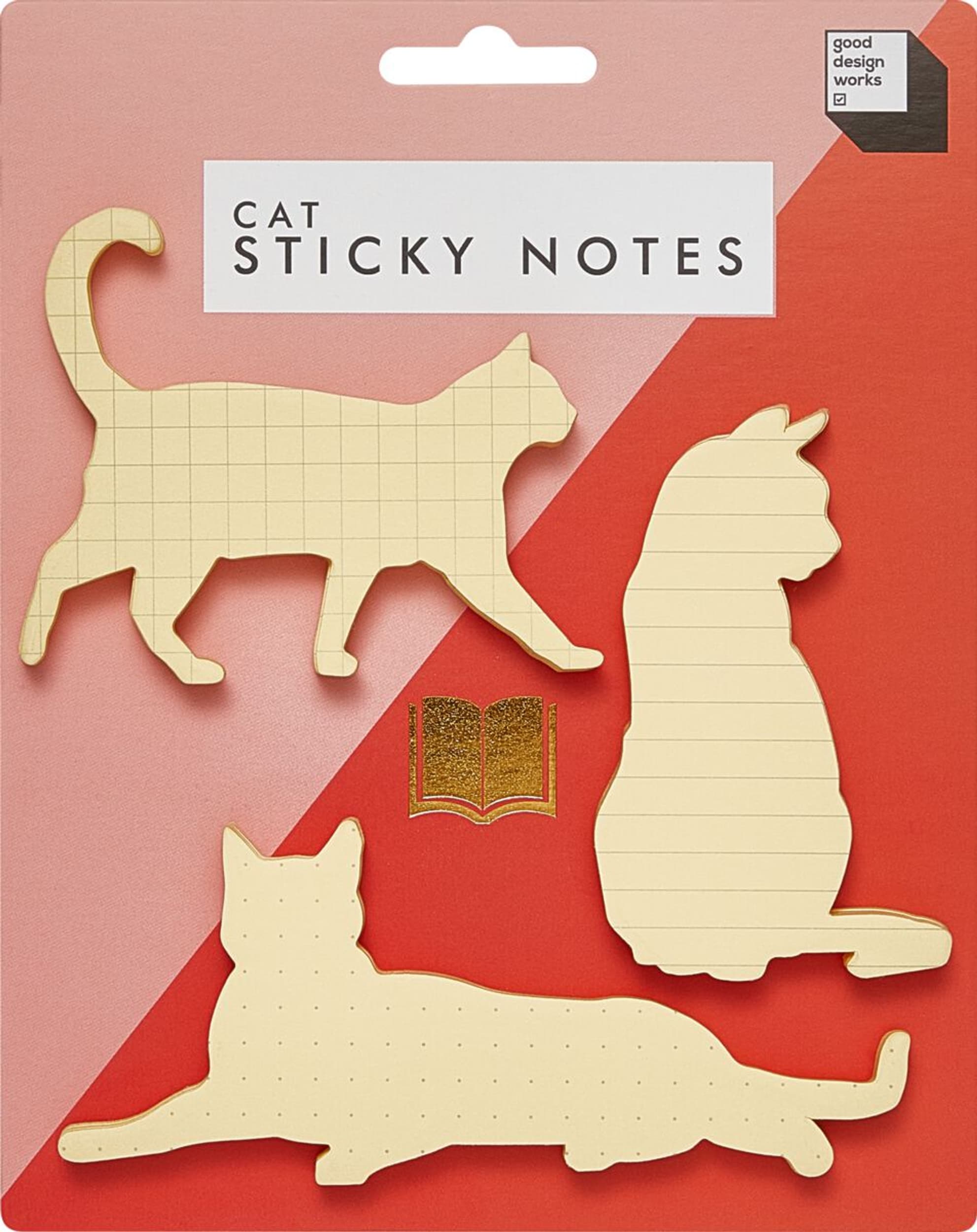Notes autocollants CAT, Jaune / Blanc, 14x18, Micasa